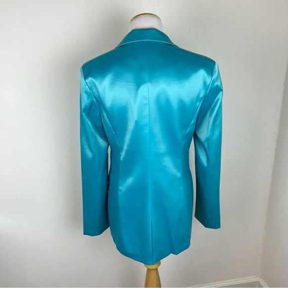 NWT Meshki 2 Piece Set Satin Blazer Jacket and Pants Size XS Full Suit - Picture 8 of 15